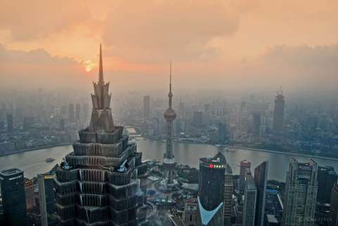 Đường chân trời Thượng Hải về đêm